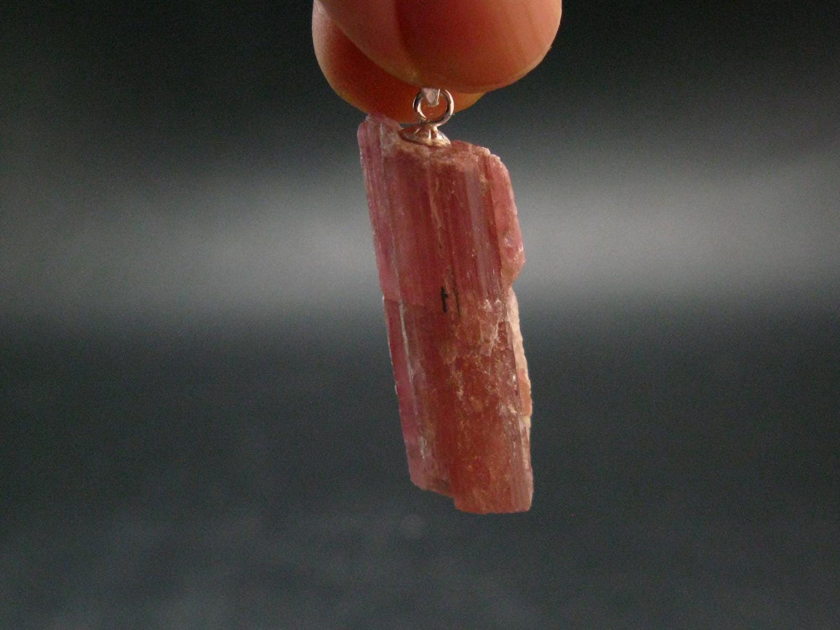 Pink Tourmaline Crystal Pendant - 1.4" - 5.26 Grams