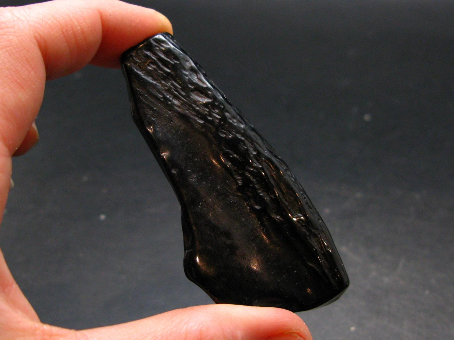Rare Large Black Tibetan Tektite Tumbled Stone from Tibet - 2.7" - 25.60 Grams