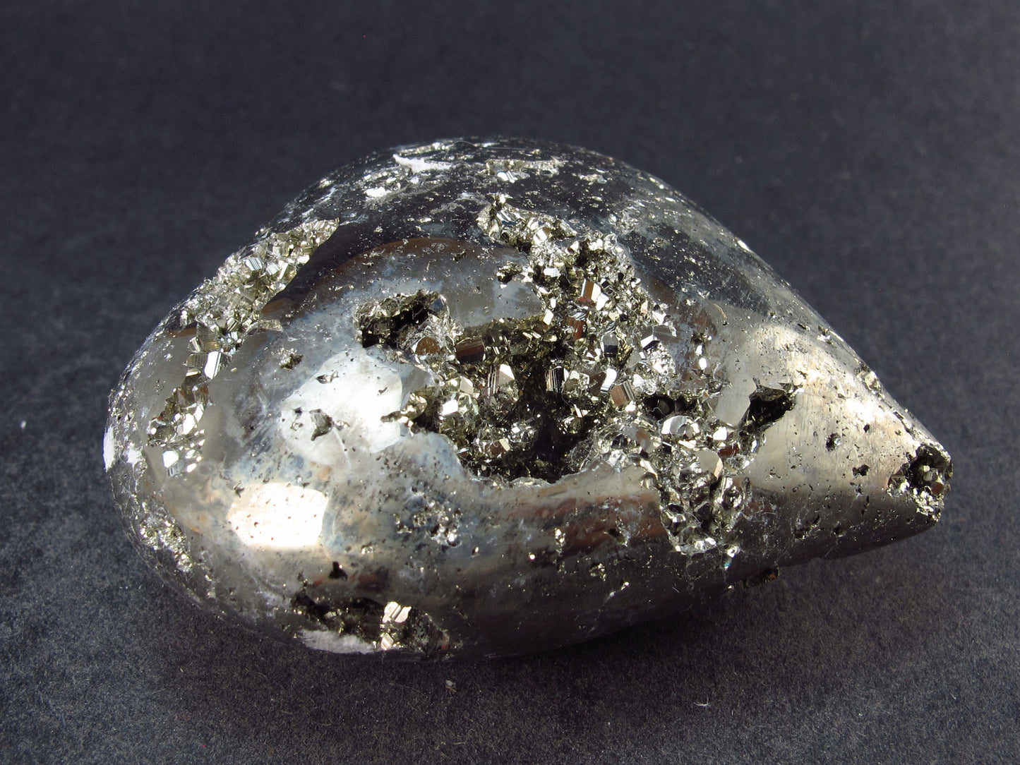 Pyrite Crystallized Carved Heart From Peru - 2.1" - 129.8 Grams