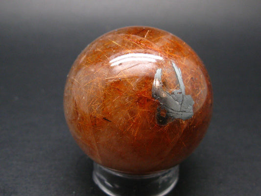 Rutilated Quartz Sphere w/ Rutile From Brazil - 2.0" - 178 Grams