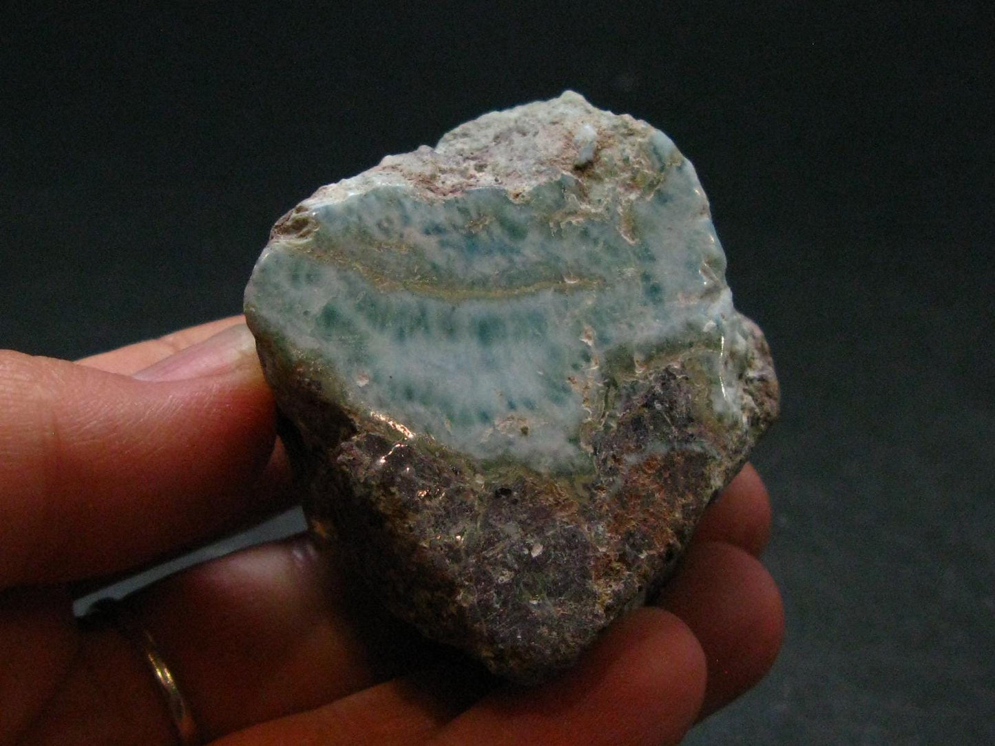 Rare Blue Raw Larimar Pectolite From Dominican Republic - 2.0"