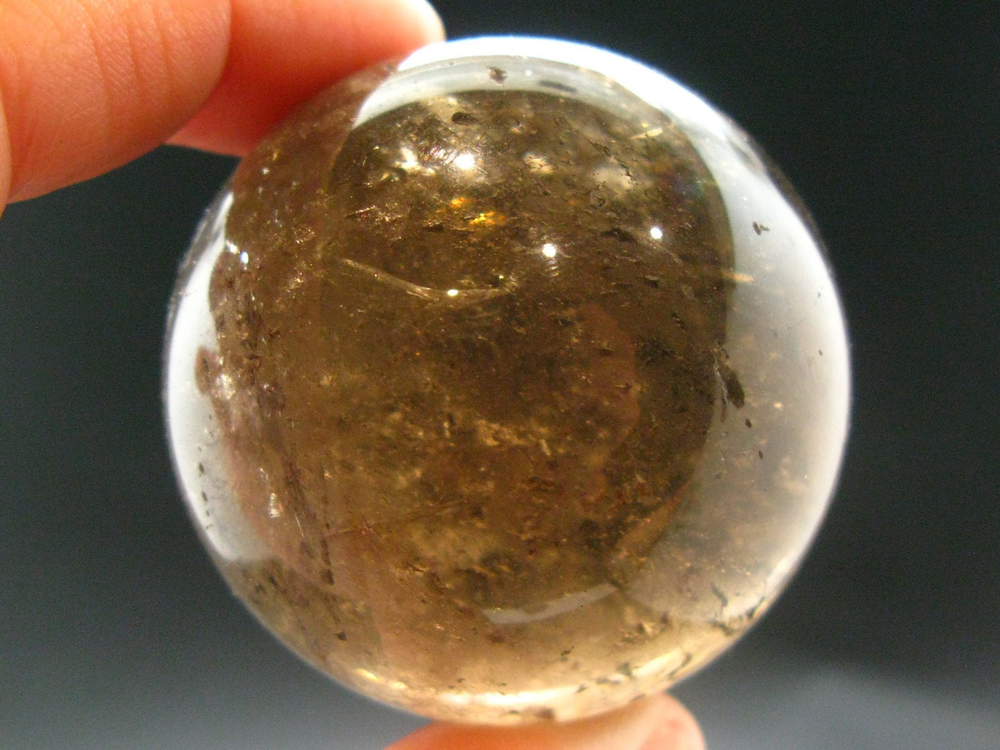 Natural color Smoky Quartz Sphere From Brazil - 1.7"