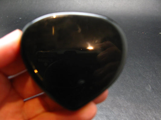 Black Obsidian Heart From Mexico - 2.0"