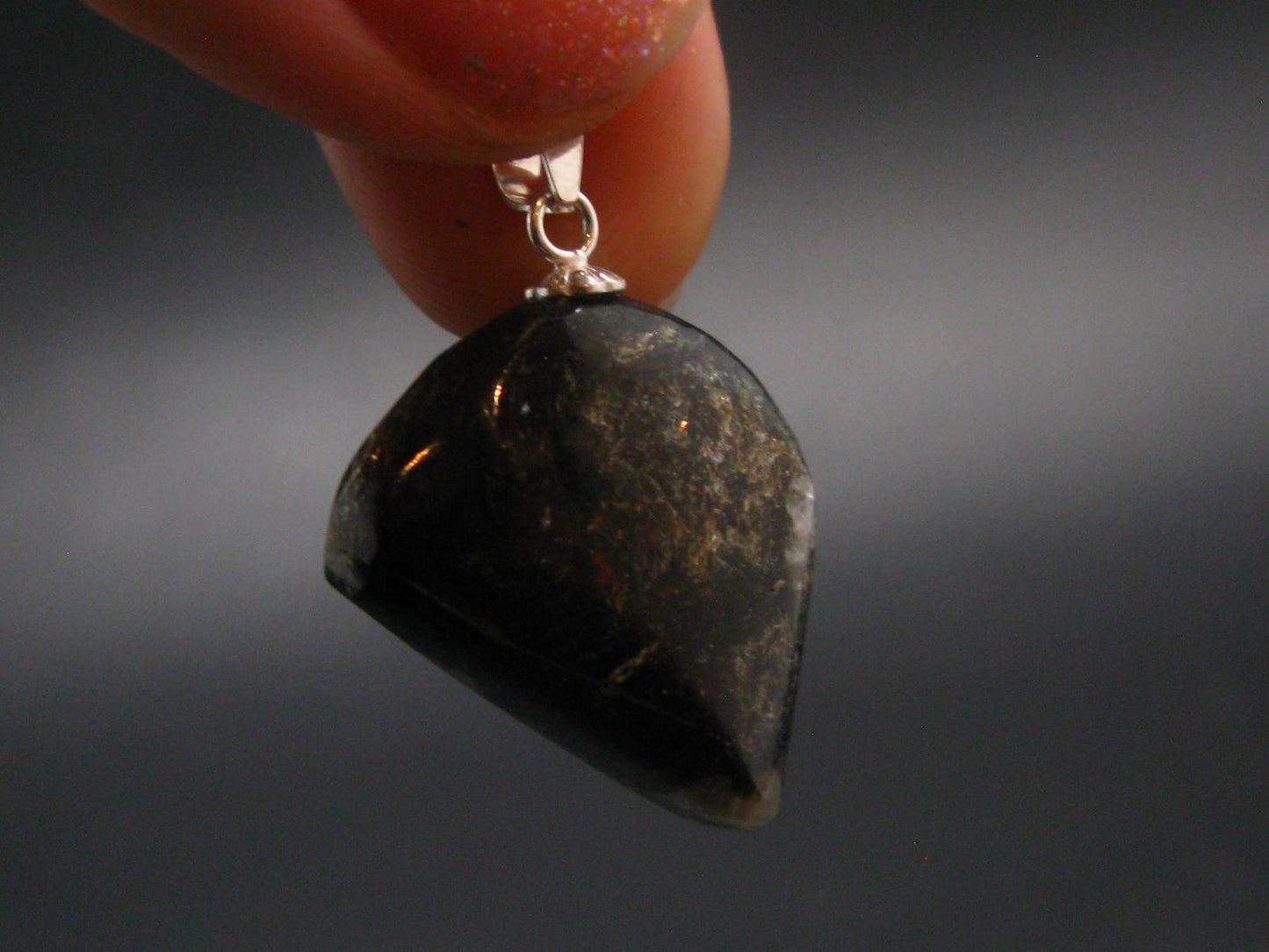 Phenakite Phenacite Tumbled Silver Pendant from Russia - 1.1" - 6.11 Grams