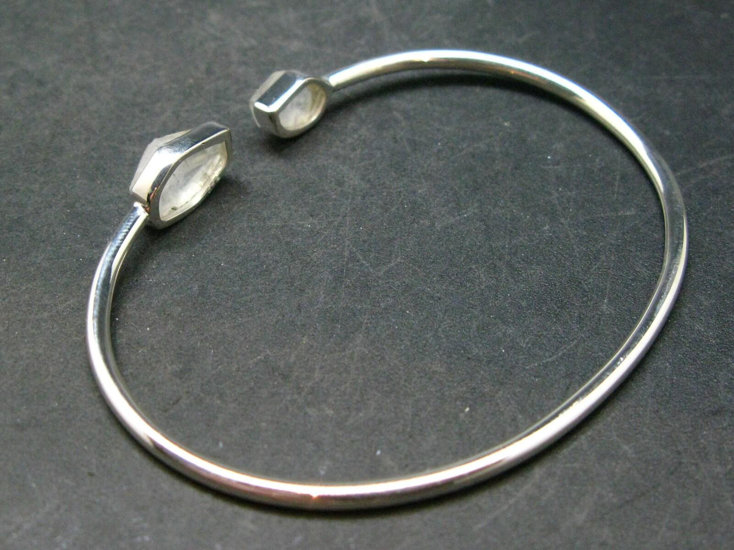 Natural Moonstone Bracelet 925 Sterling Silver - Adjustable