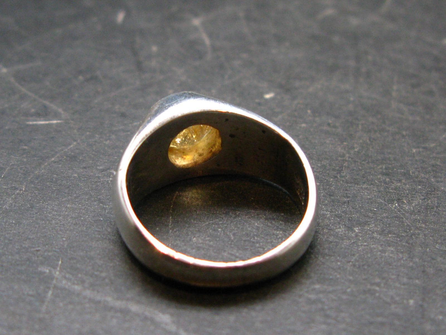 Fabulous Untreated Faceted Gem Imperial Topaz 925 Silver Ring from Brazil - Size 6.25 - 6.30 Grams