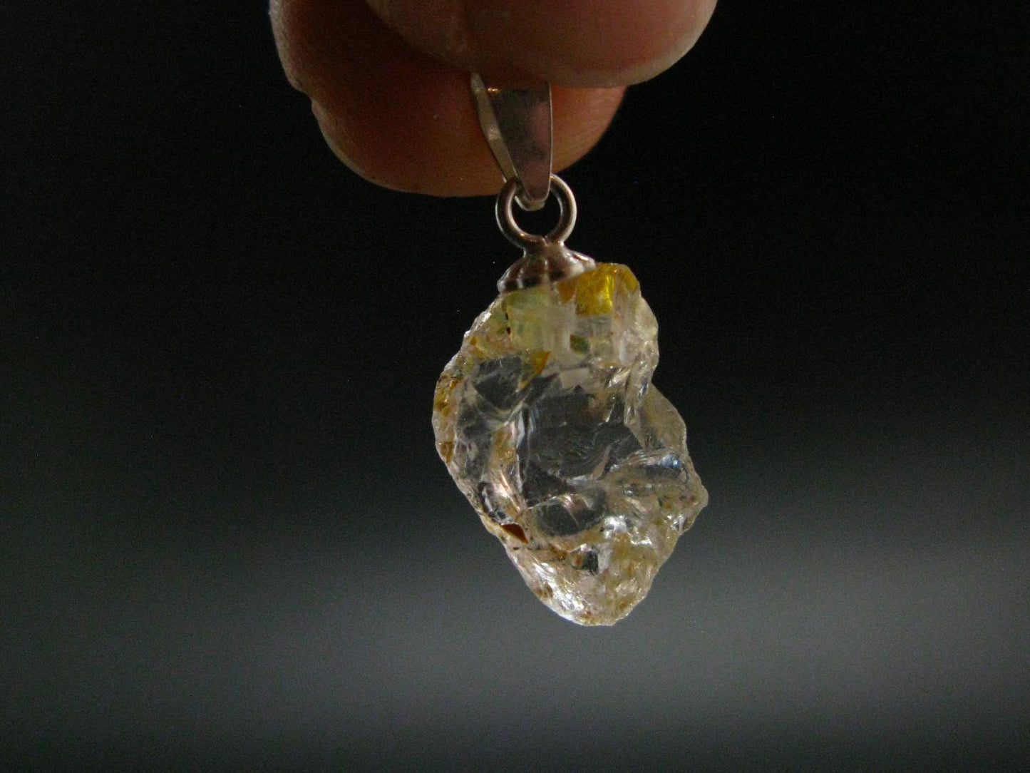 Phenakite Phenacite Crystal Silver Pendant From Russia - 0.8" - 1.14 Grams