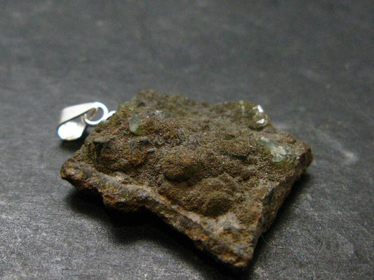 Ludlamite Cluster Silver Pendant From Bolivia - 1.1" - 3.80 Grams