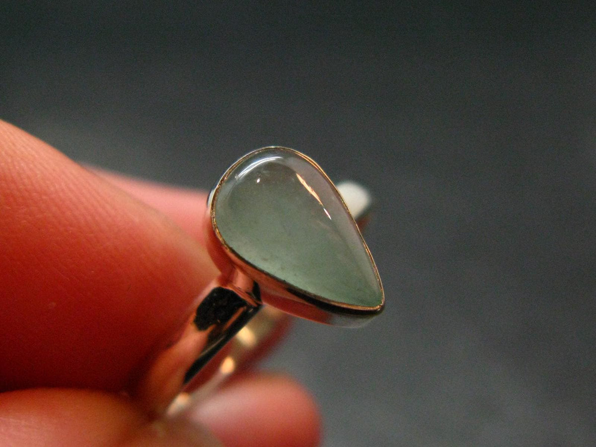 Extremely Rare Grandidierite Silver Ring From Madagascar - Size 8 - 2.49 Grams