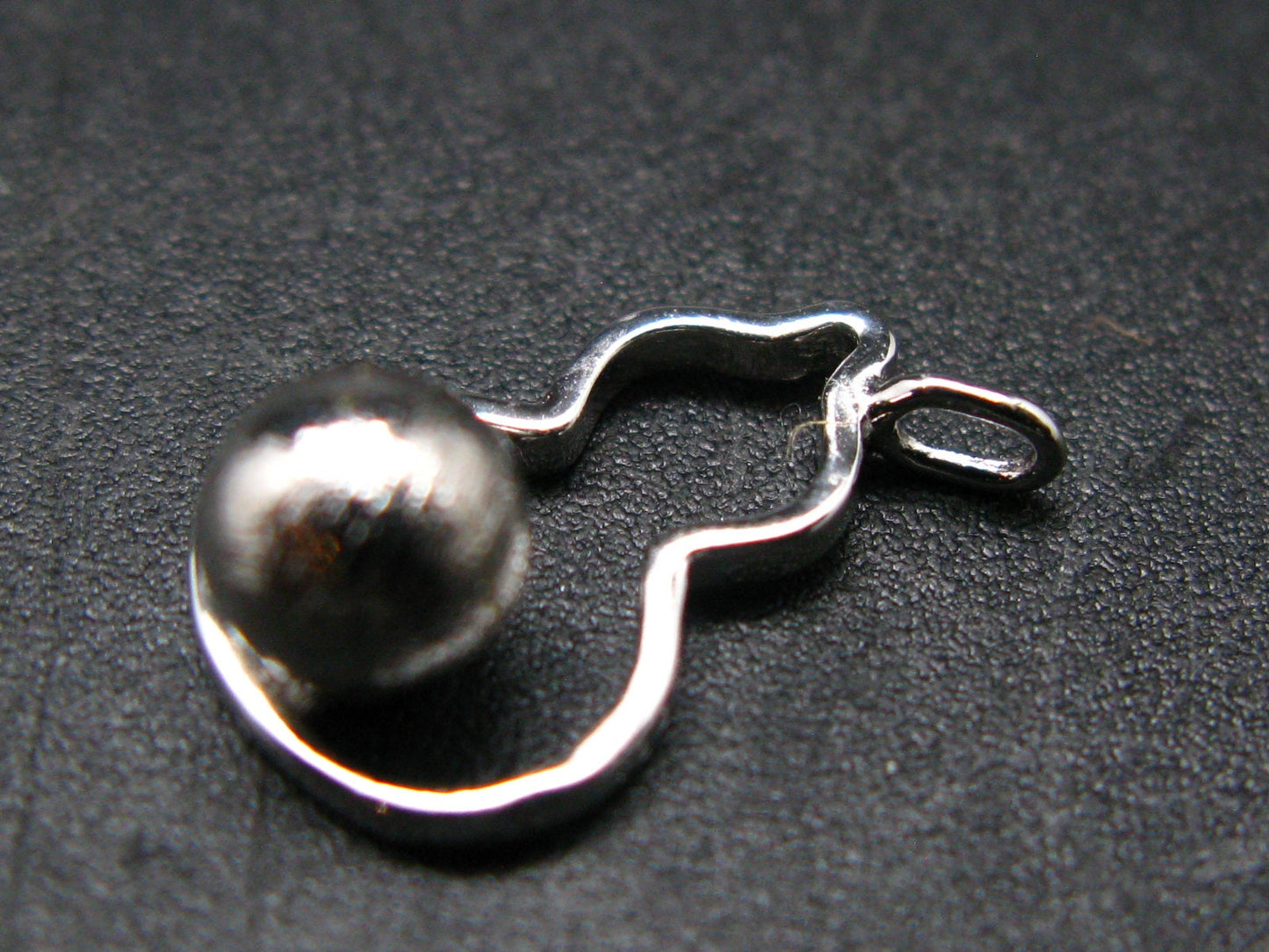 4.56 Billion Years Old Meteorite!!. Muonionalusta Meteorite Round Ball Silver Pendant from Sweden - 0.7"