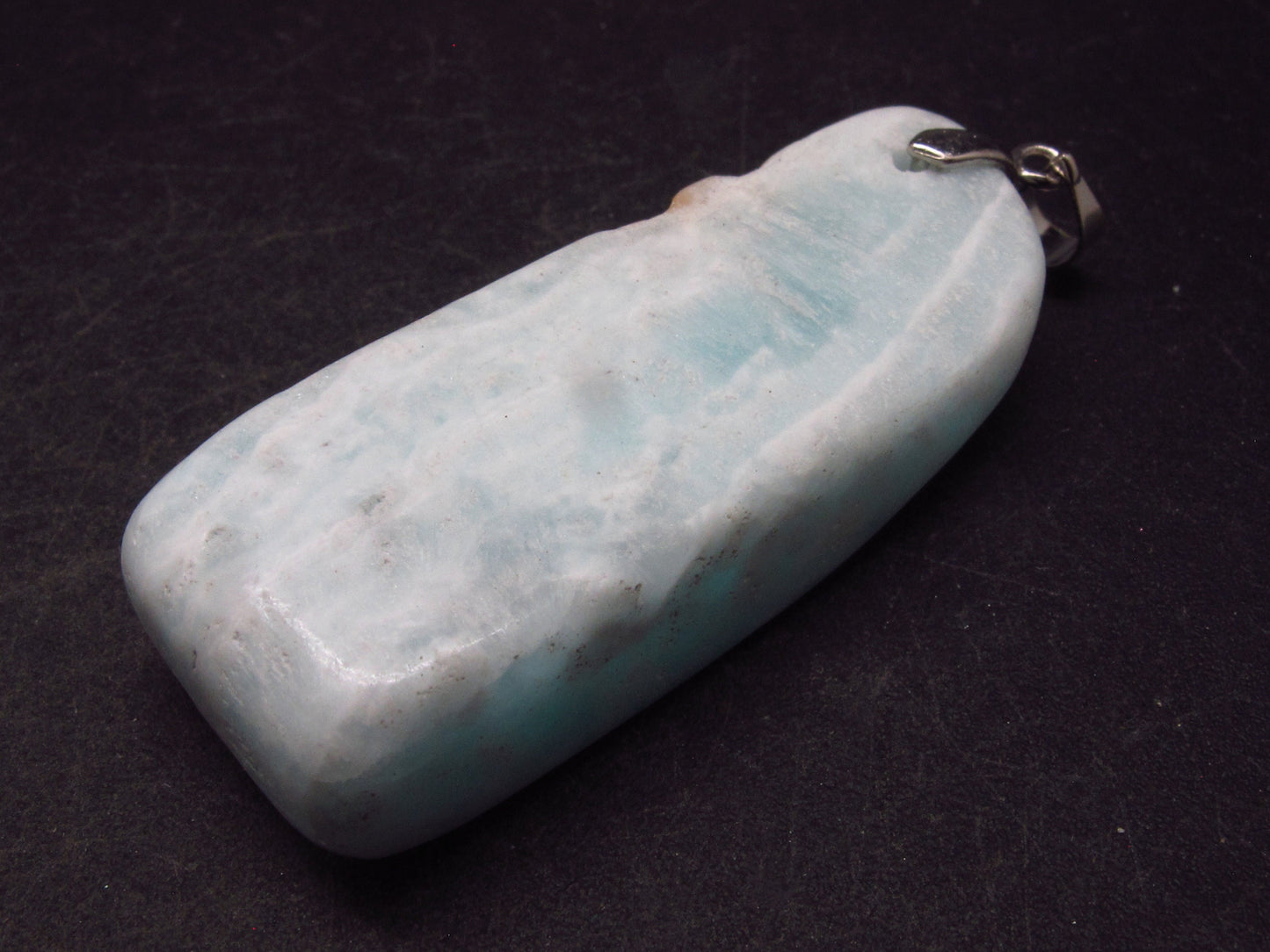 Caribbean Blue Calcite Crystal Pendant From Pakistan - 2.1" - 16.1 Grams