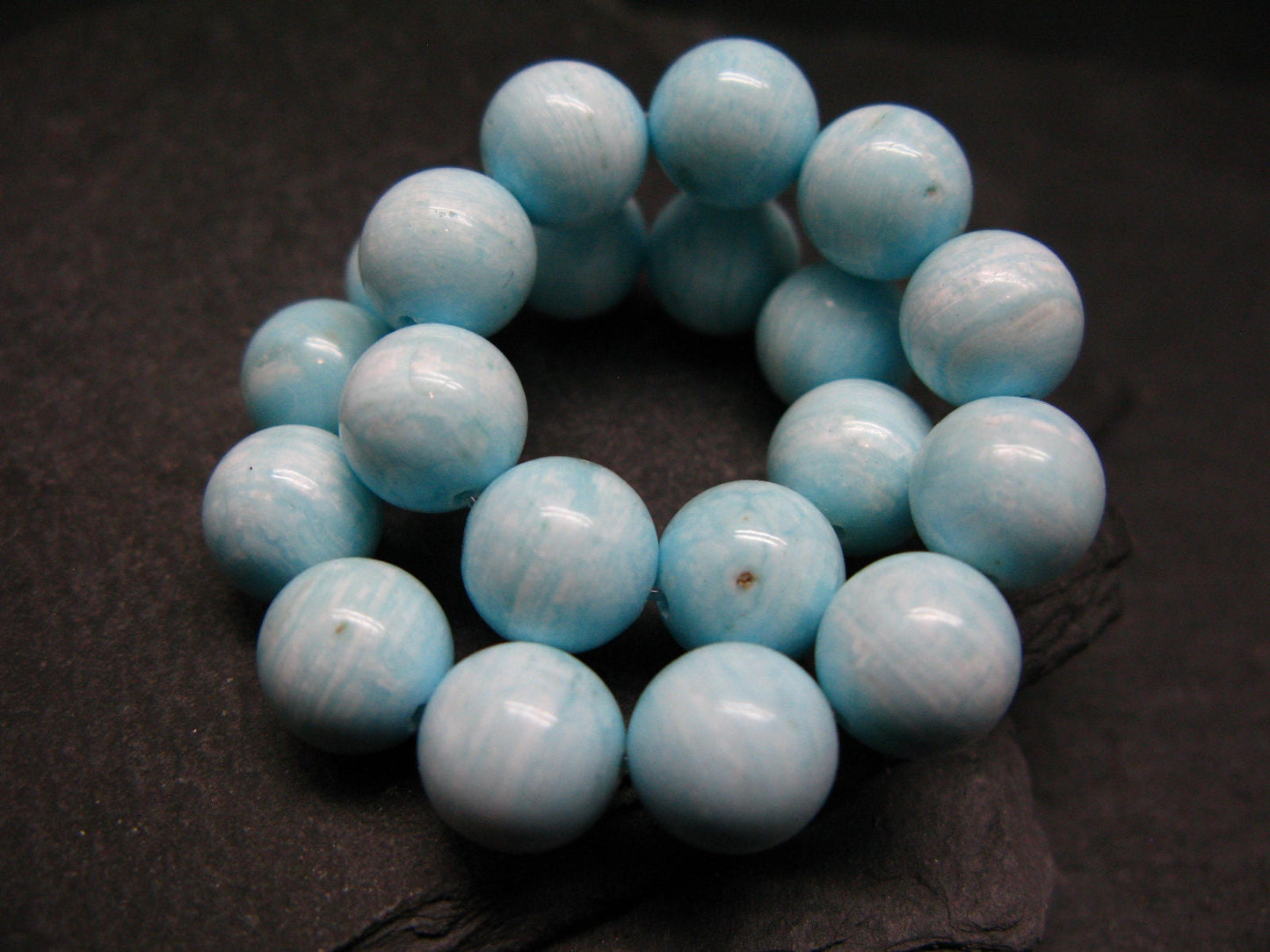 Smithsonite Genuine Bracelet ~ 7 Inches ~ 10mm Round Beads