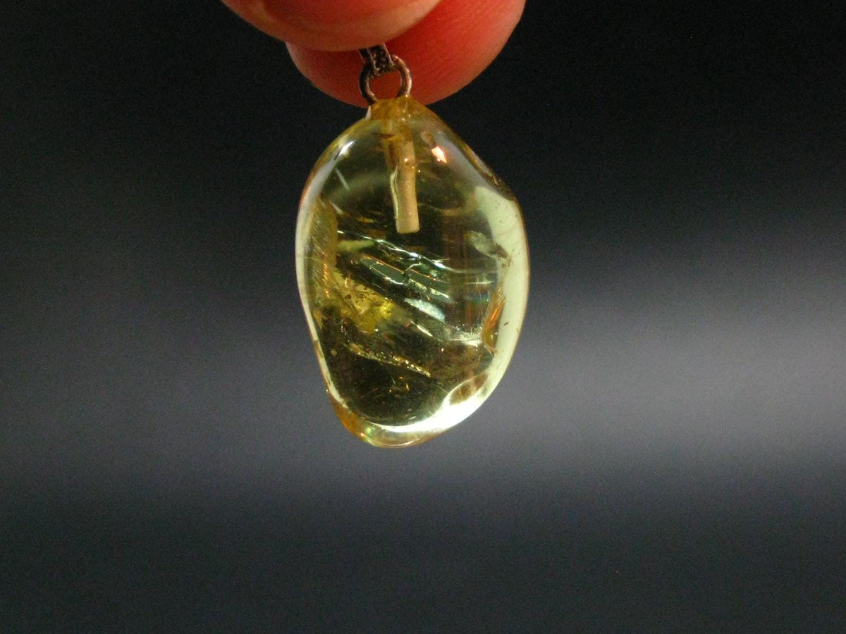 Large Gold Apatite Tumbled Pendant from Mexico - 6.32 Grams - 1.2"