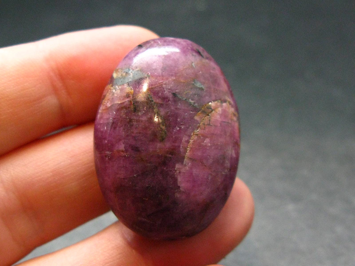 Tumbled Genuine Ruby Corundum from India - 1.3" - 24.11 Grams