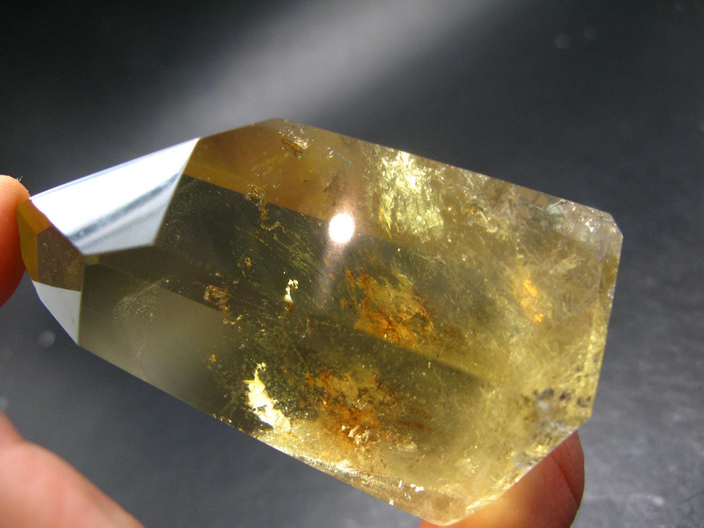 Citrine Unheated Polished Crystal From Brazil - 2.9" - 199.23 Grams