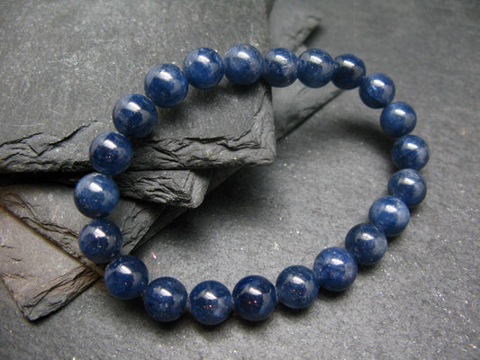 AAA Grade Gem Blue Sapphire Genuine Bracelet ~ 7 Inches ~ 8.5mm Round Beads