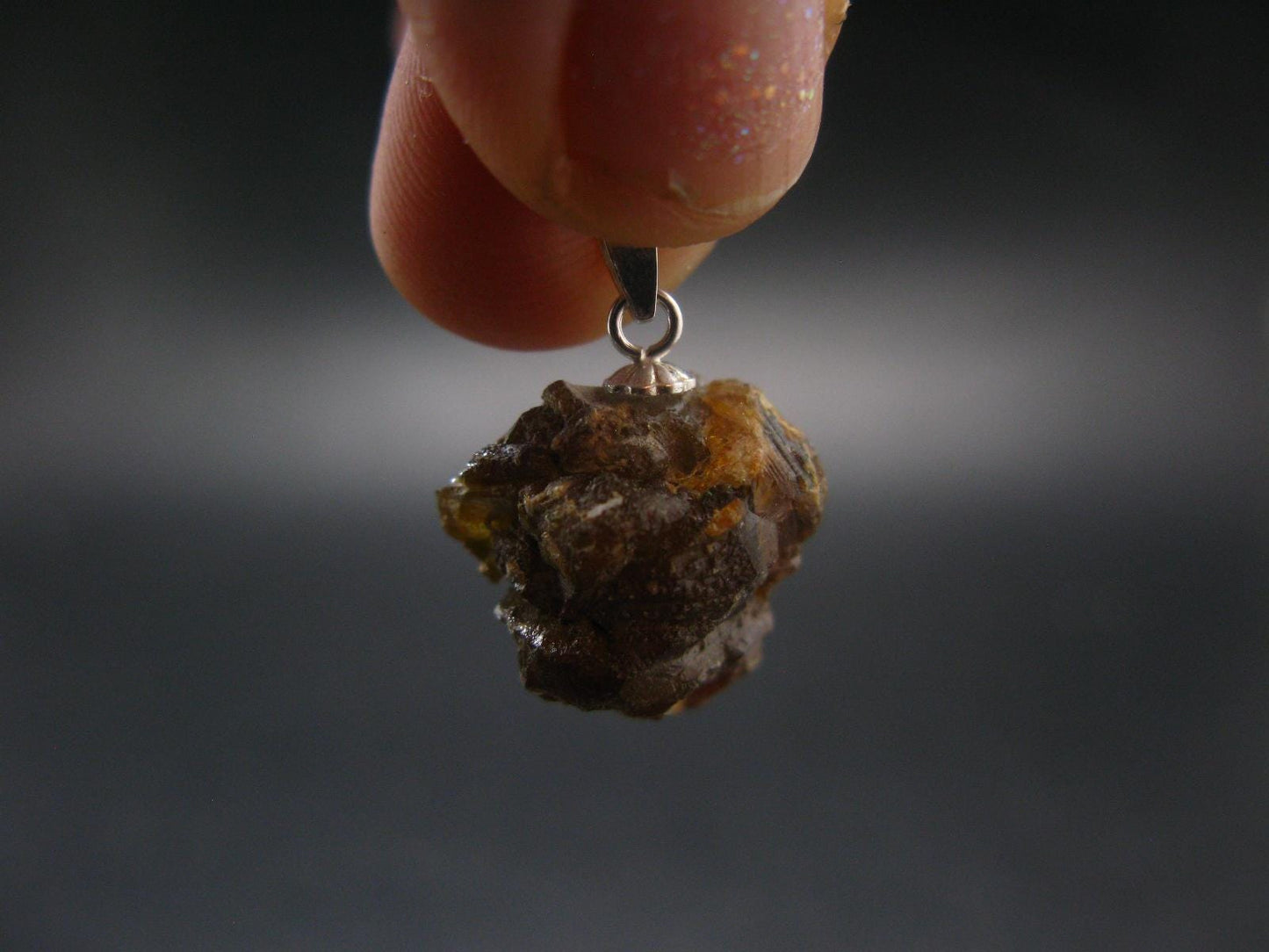Sphalerite 925 Silver Pendant from Spain - 0.9" - 4.46 Grams