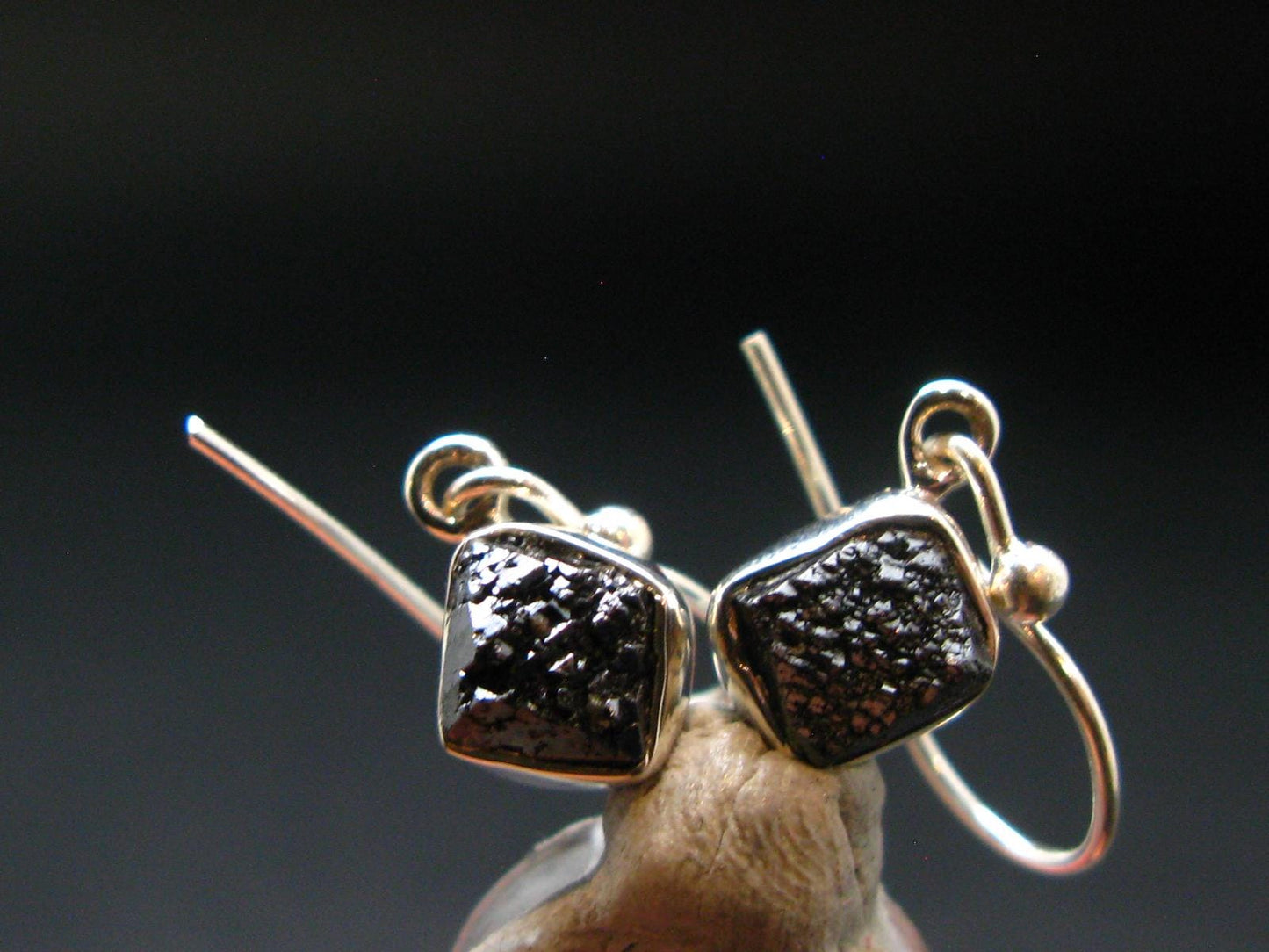 Terminated Brookite Crystal Silver Earrings From Arkansas - 2.07 Grams