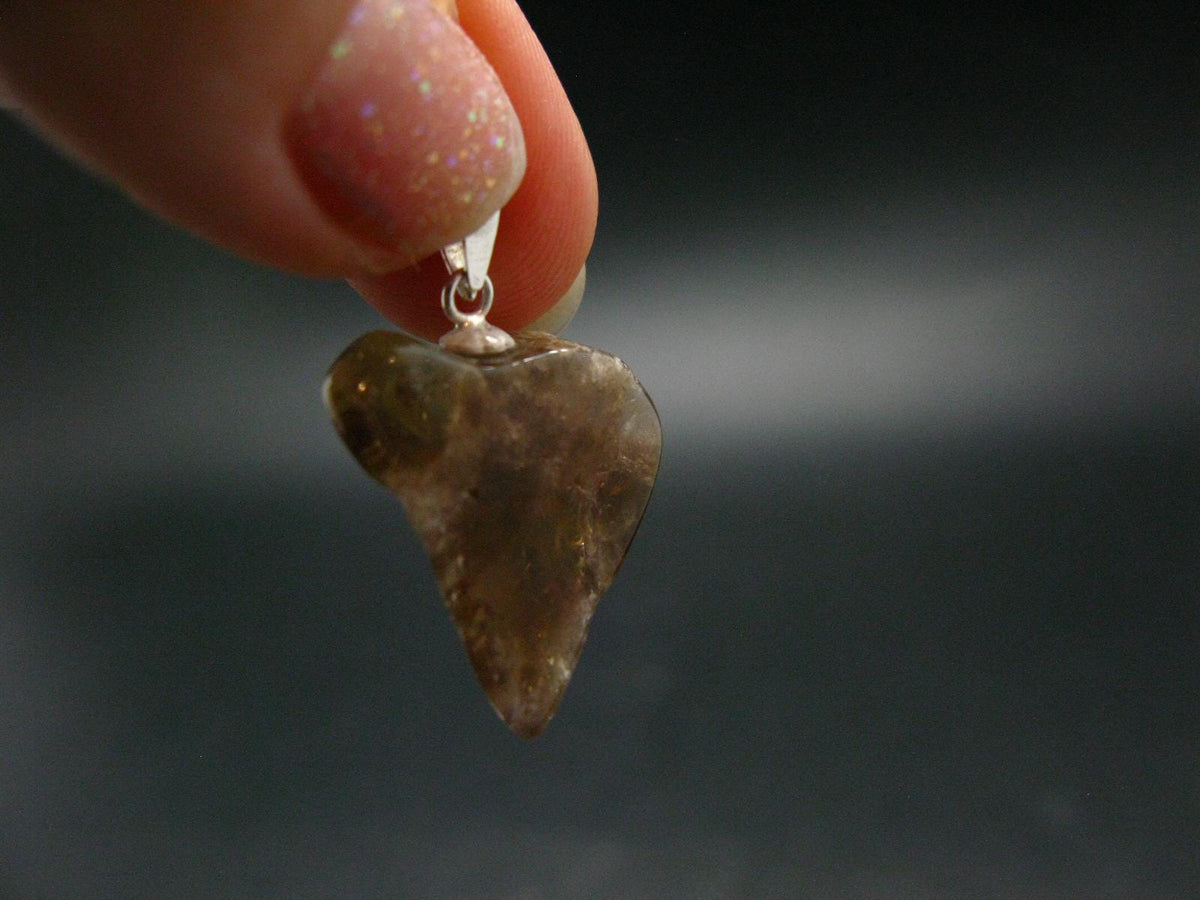 Cacoxenite Super 7 Silver Pendant From Brazil - 1.1" - 3.45 Grams