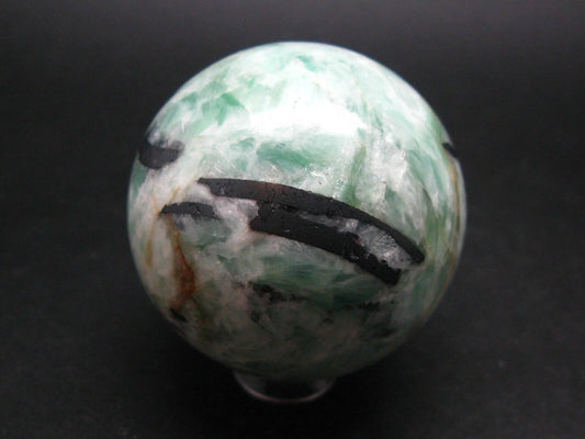 Russian Treasure from the Earth!! Pastel Emerald-Green Noble Talc & Hematite Sphere from Russia - 142 Gram - 1.8"