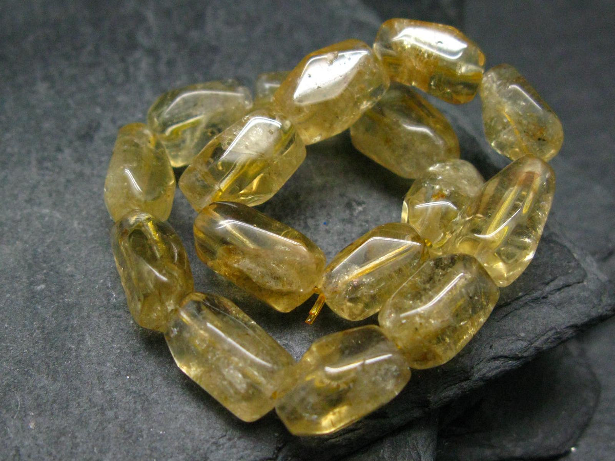 Gem Golden Scapolite Genuine Bracelet ~ 7 Inches ~ 12mm Tumbled Beads