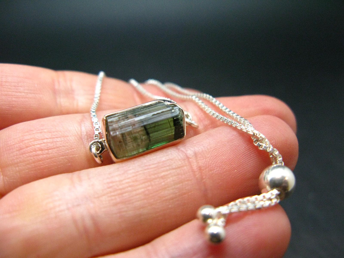 Watermelon Tourmaline Genuine Bracelet - 4.40 Grams