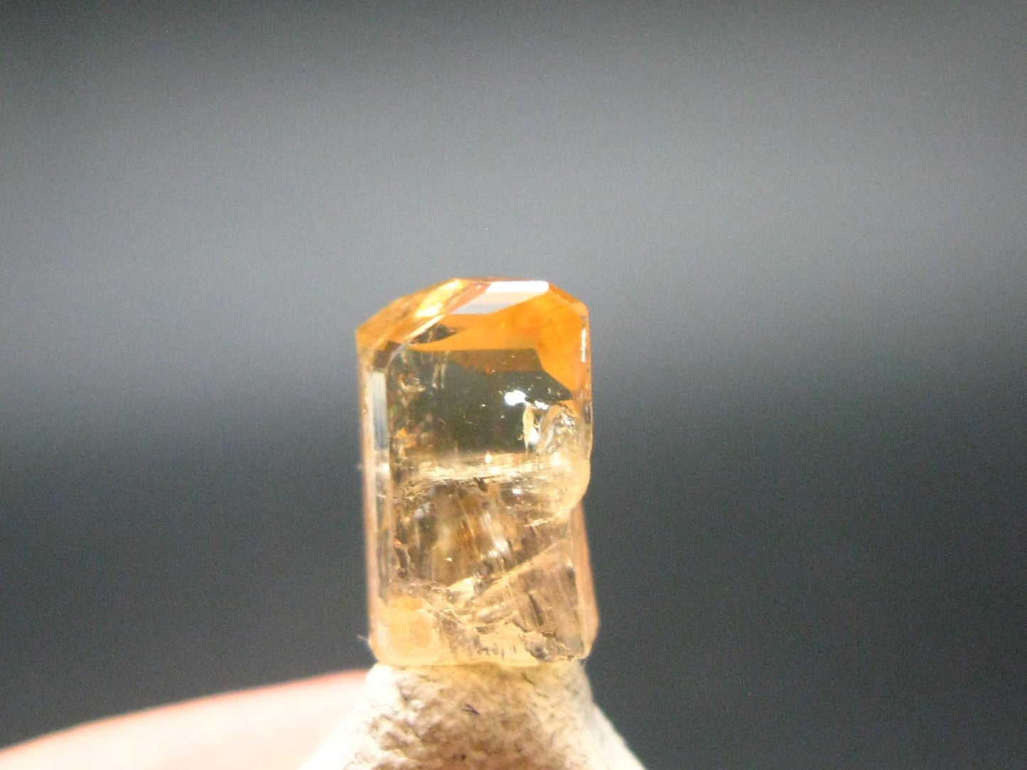 Imperial Topaz Crystal From Zambia - 0.4" - 7.85 Carats