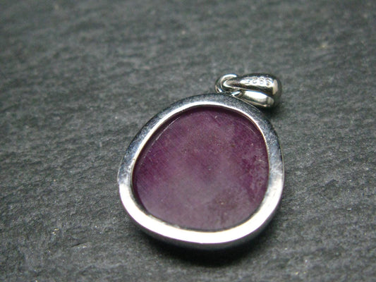 Star Ruby Sterling Silver Pendant - 0.9" - 2.88 Grams