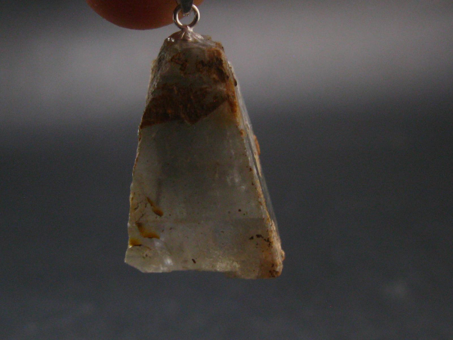 Barite Crystal Silver Pendant From USA - 1.3" - 14.21 Grams