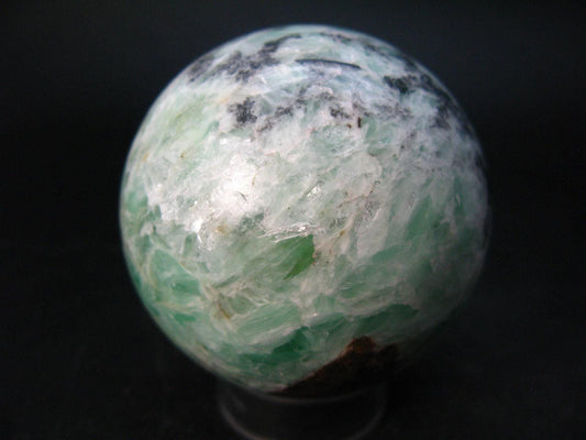 Russian Treasure from the Earth!! Pastel Emerald-Green Noble Talc & Hematite Sphere from Russia - 302 Gram - 2.3"