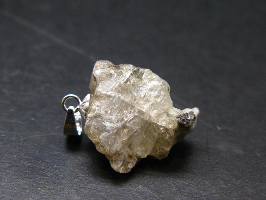 Phenakite Phenacite Crystal Silver Pendant From Russia - 0.9" - 3.38 Grams