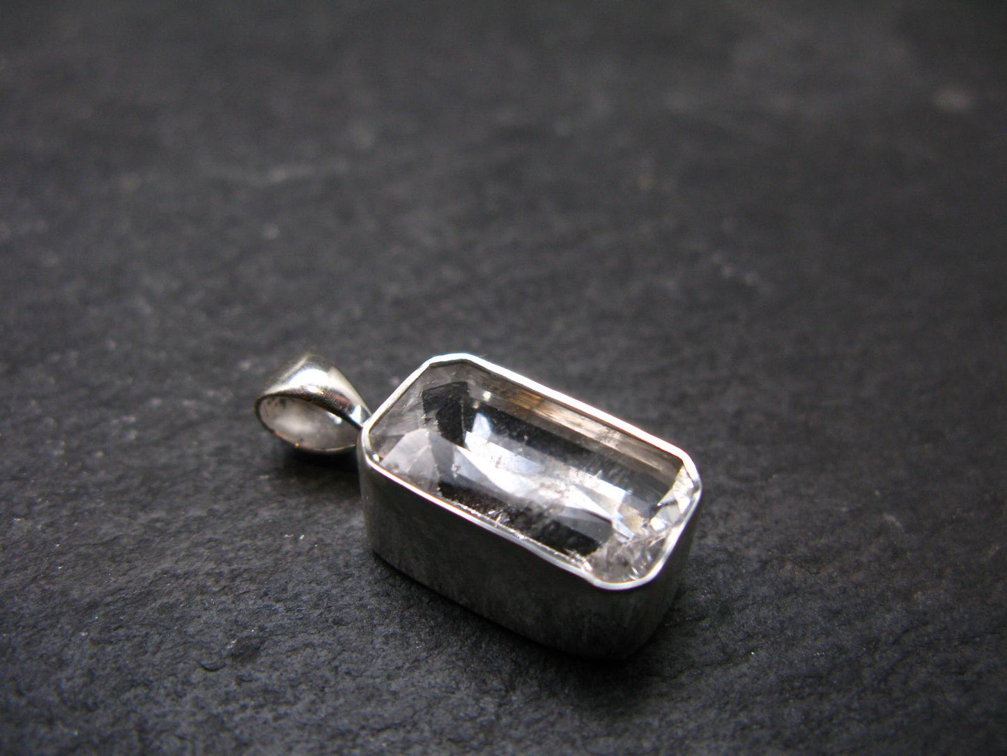 Gem Phenakite Phenacite 8.91 Carats Facetted Pendant from Russia - 3.77 Grams - 0.9"