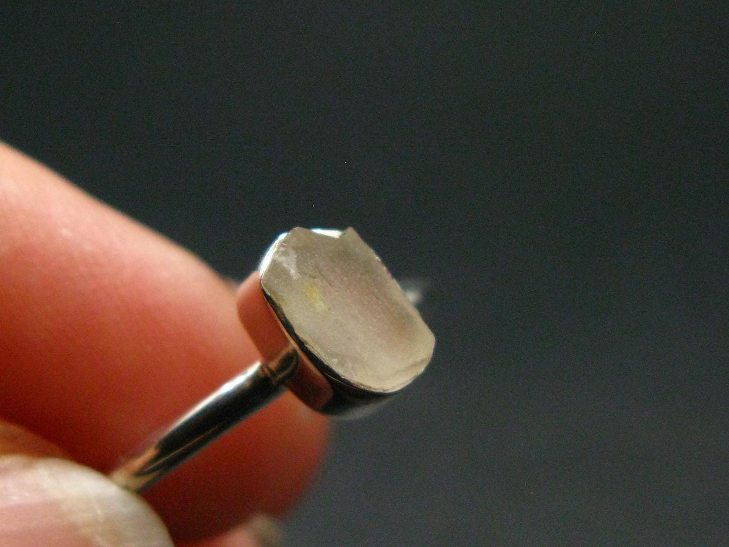 Phenakite Phenacite Crystal Silver Ring From Nigeria - Size 6 - 1.76 Grams