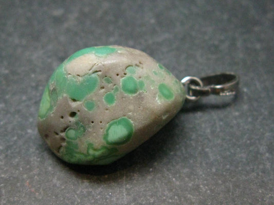 Rare Variscite Sterling Silver Pendant From Utah - 1.2"