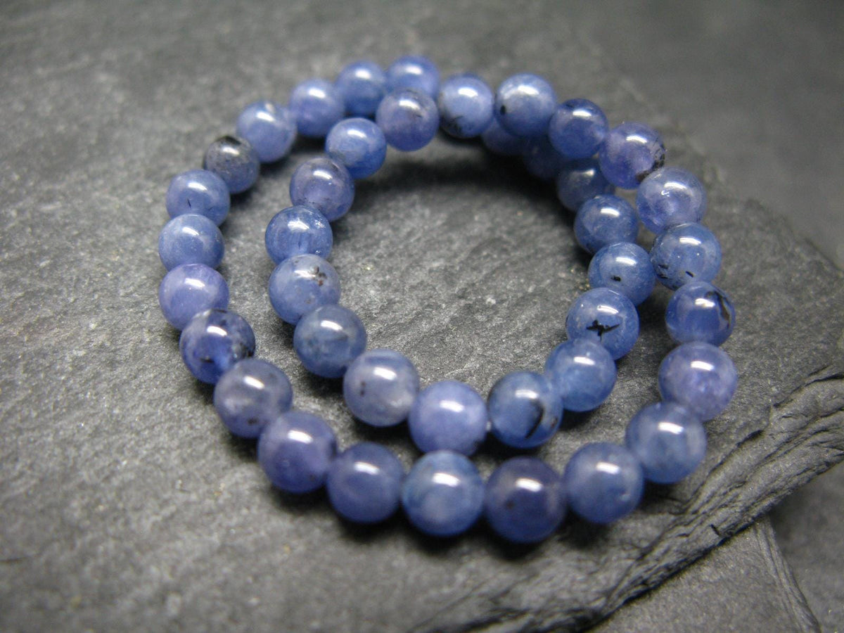 Tanzanite Genuine Bracelet ~ 7 Inches ~ 5mm Round Beads