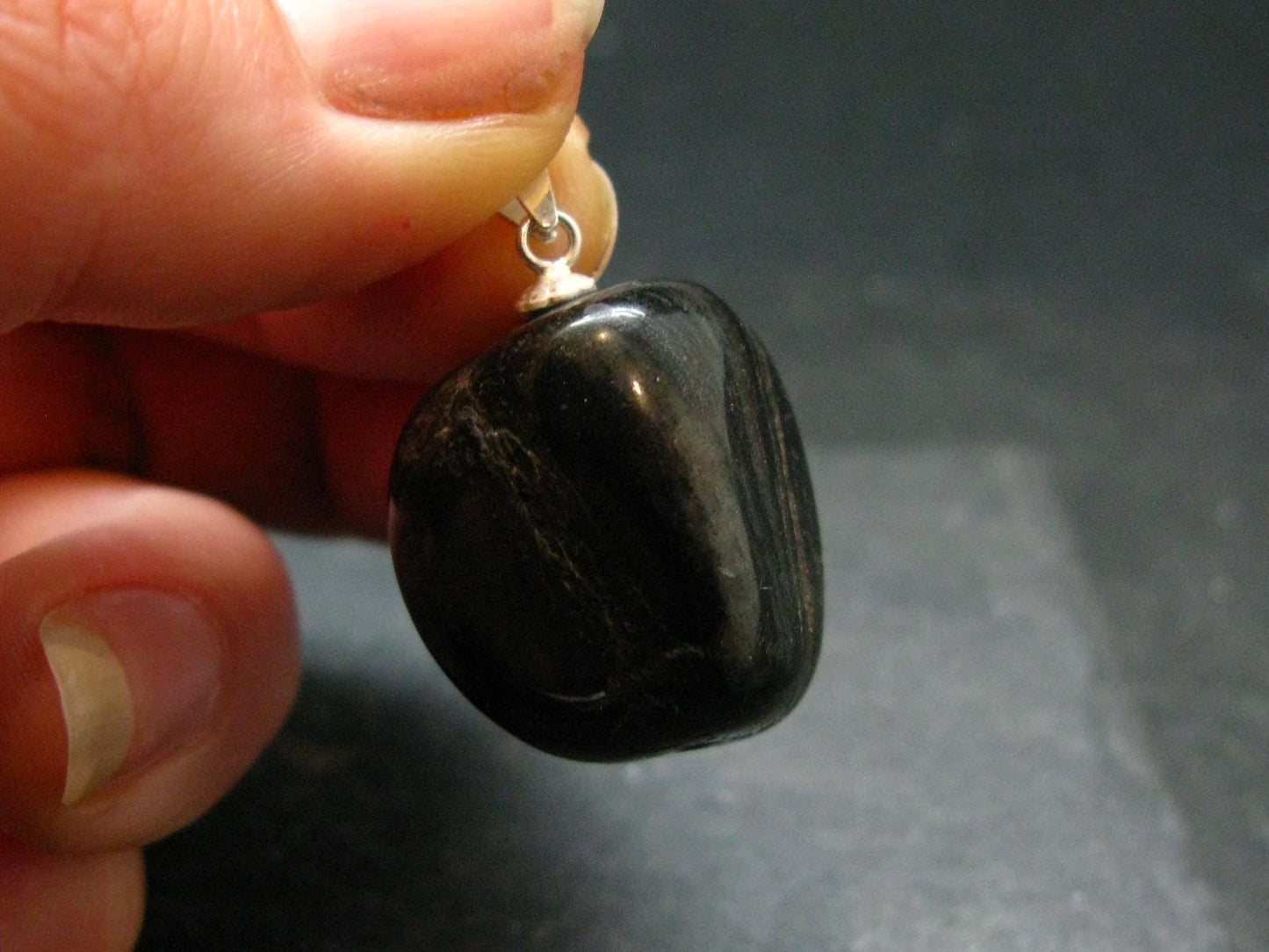 Rare ISUA Stone Silver Pendant From Greenland - 1.1" - 10.59 Grams