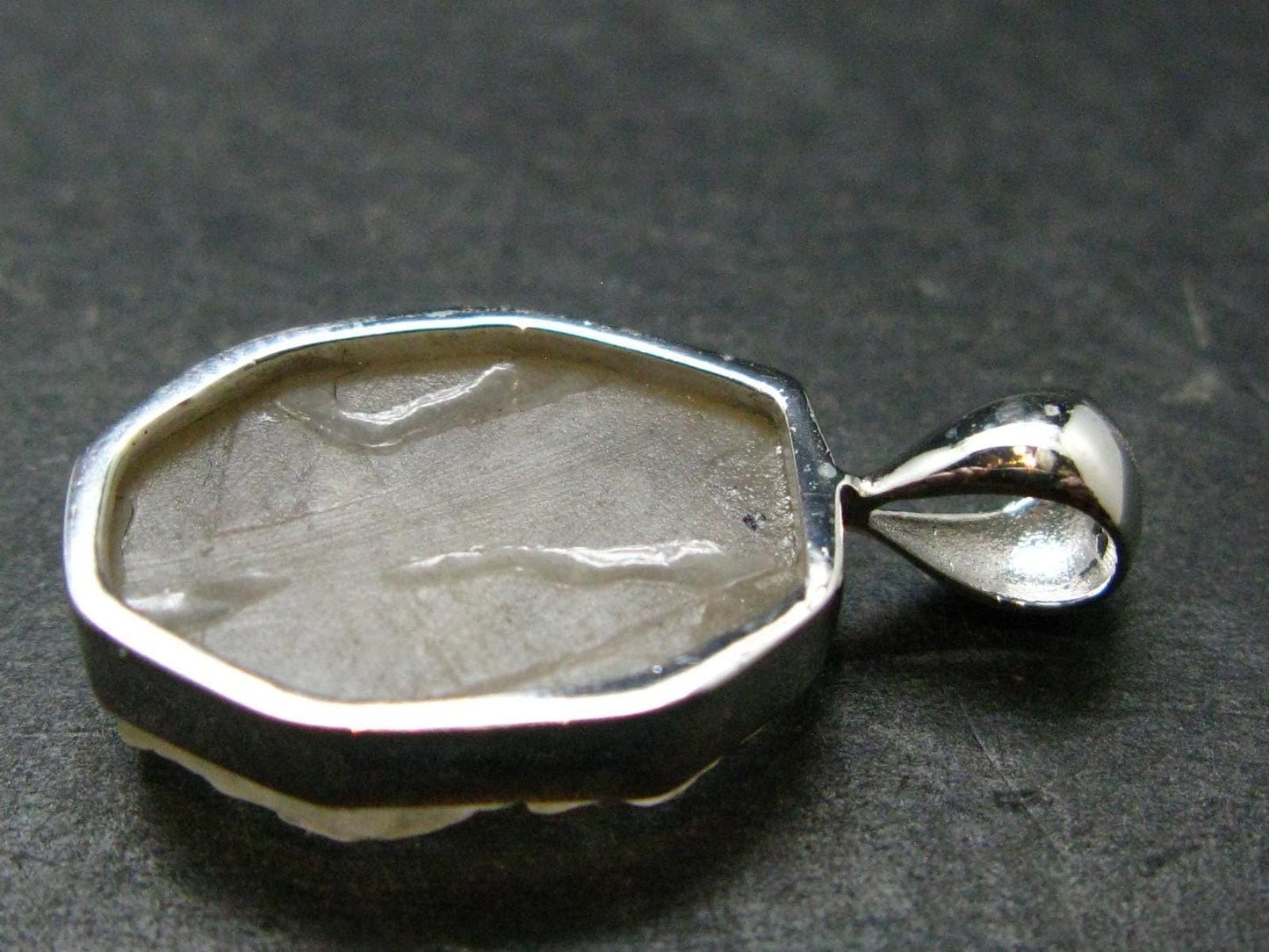 Very Rare White Cryolite 925 Silver Pendant from Greenland - 1.0" - 3.24 Grams