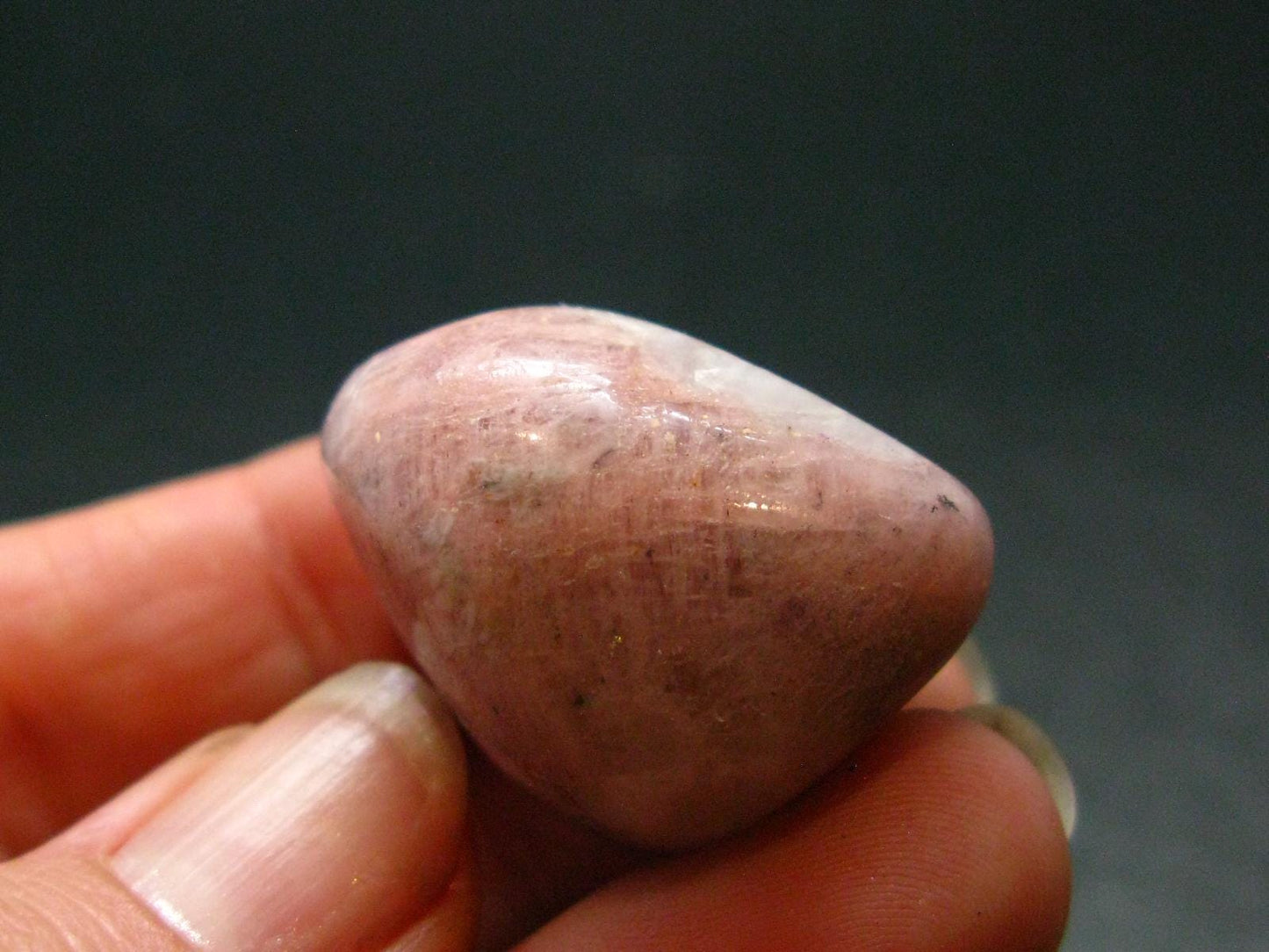 Rare Pink Petalite Tumbled Stone From Canada - 1.1" - 17.56 Grams