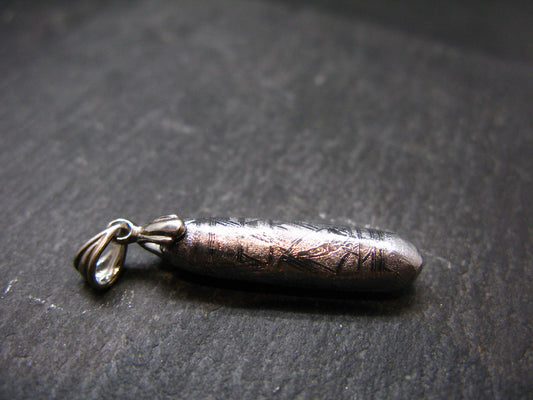 Muonionalusta Meteorite Silver Pendant from Sweden - 1.5" - 5.0 Grams