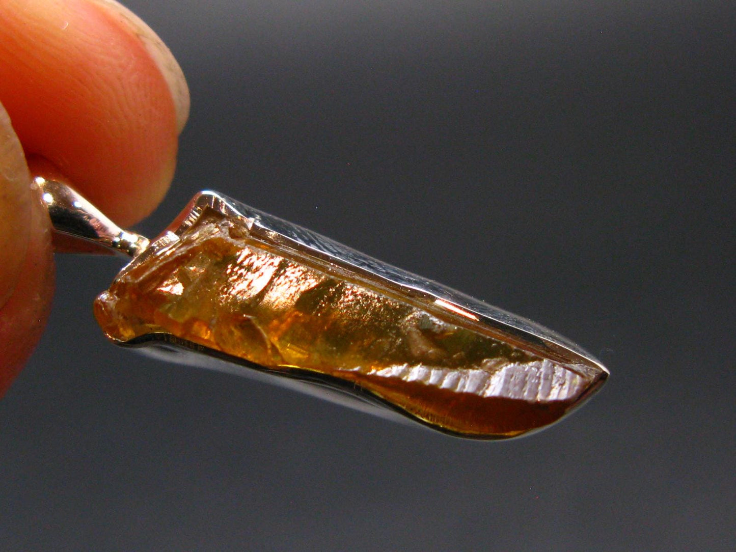 Zincite Zinkite Crystal 925 Silver Pendant From Poland - 1.0" - 2.68 Grams