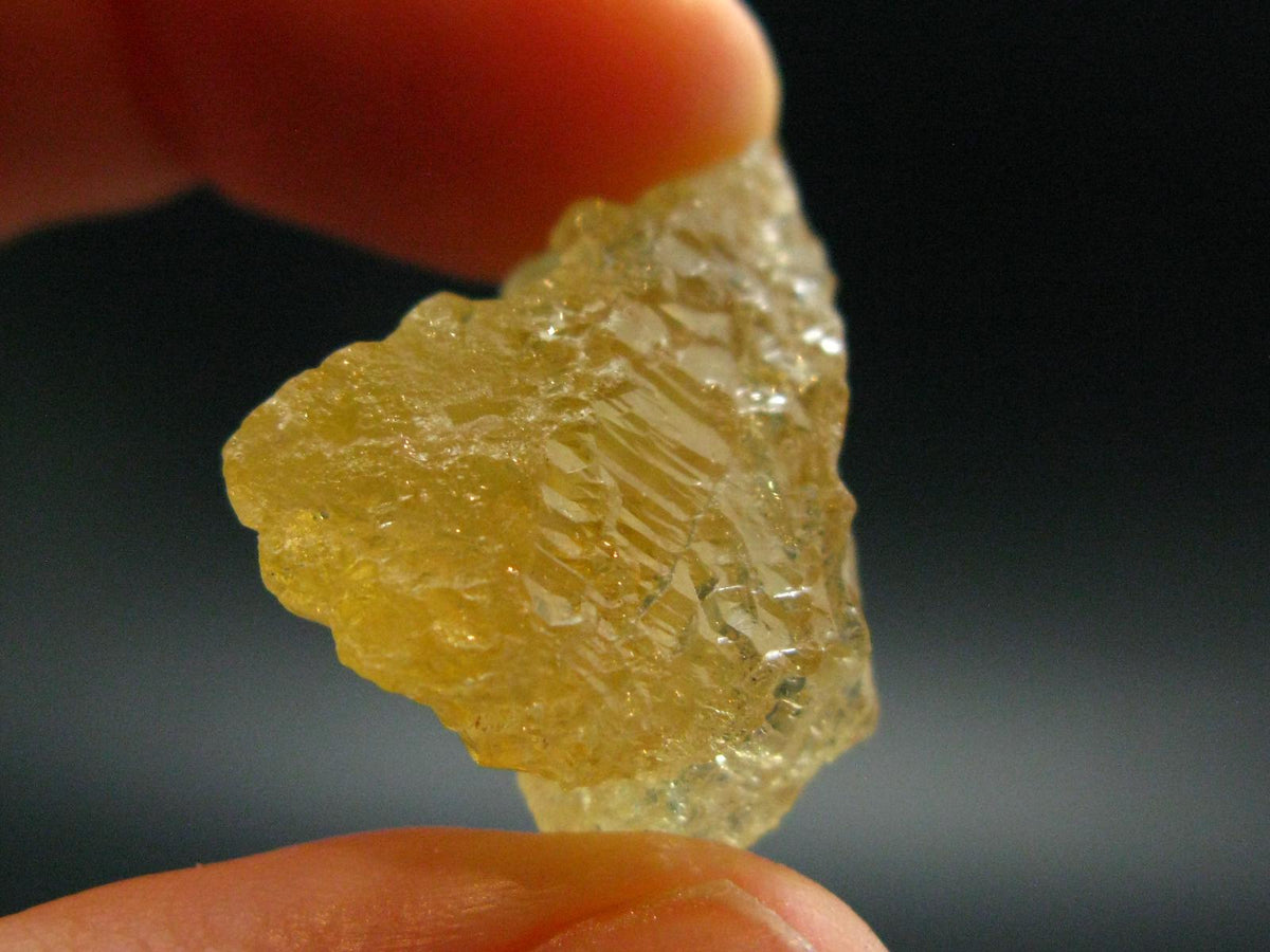 Etched Heliodor (Yellow Beryl) Crystal from Brazil - 27.25 Carats - 0.9"