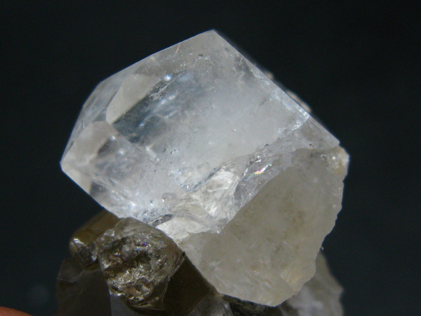 Phenakite Phenacite Gem Crystal on Quartz matrix from Mogok Burma / Myanmar 1.4"