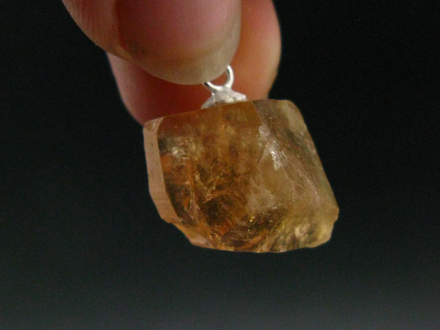 Imperial Topaz Crystal Pendant From Brazil - 0.8" - 4.07 Grams