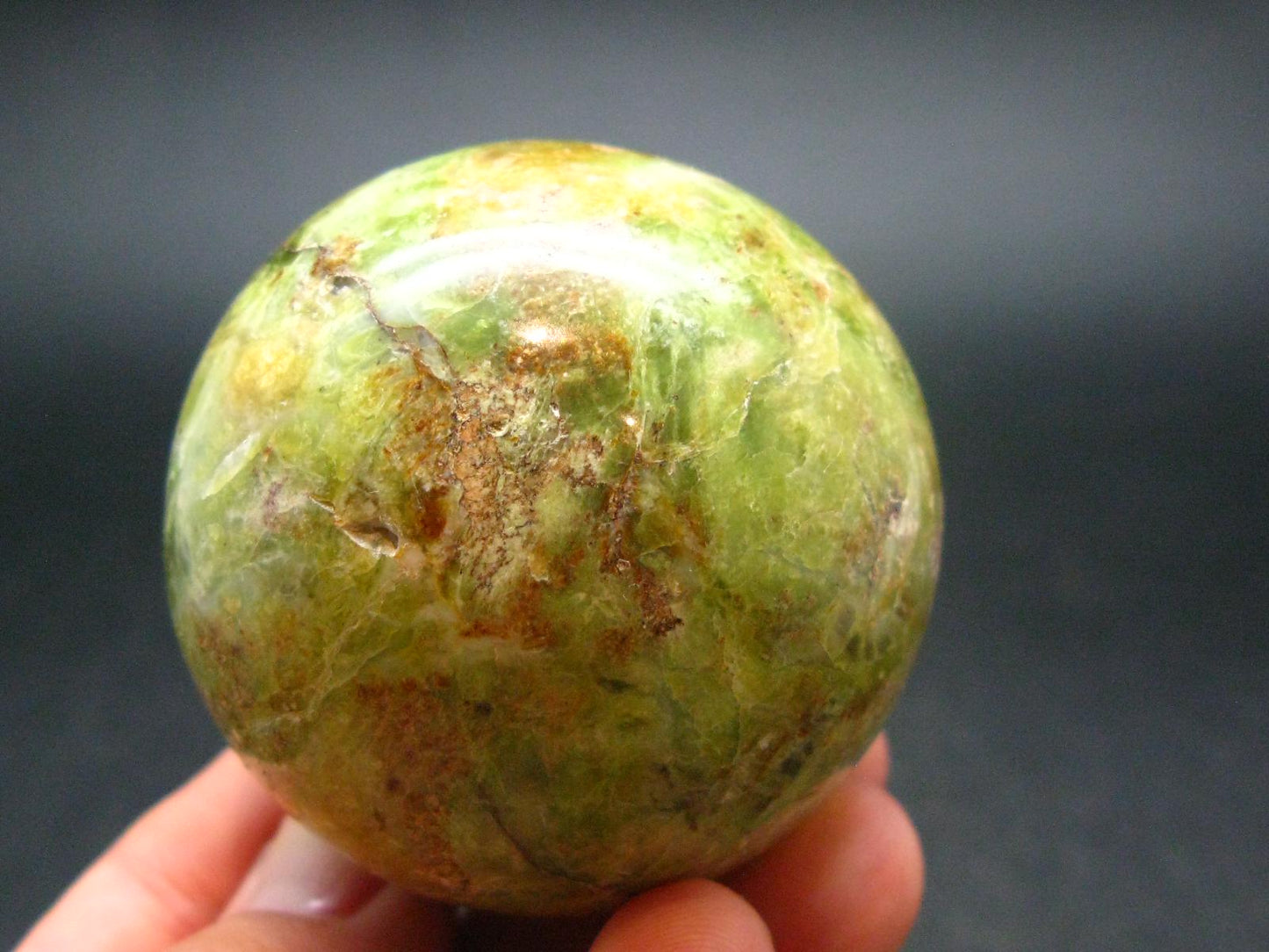 Rare Green Opal Sphere From Peru- 1.9" - 128.28 Grams
