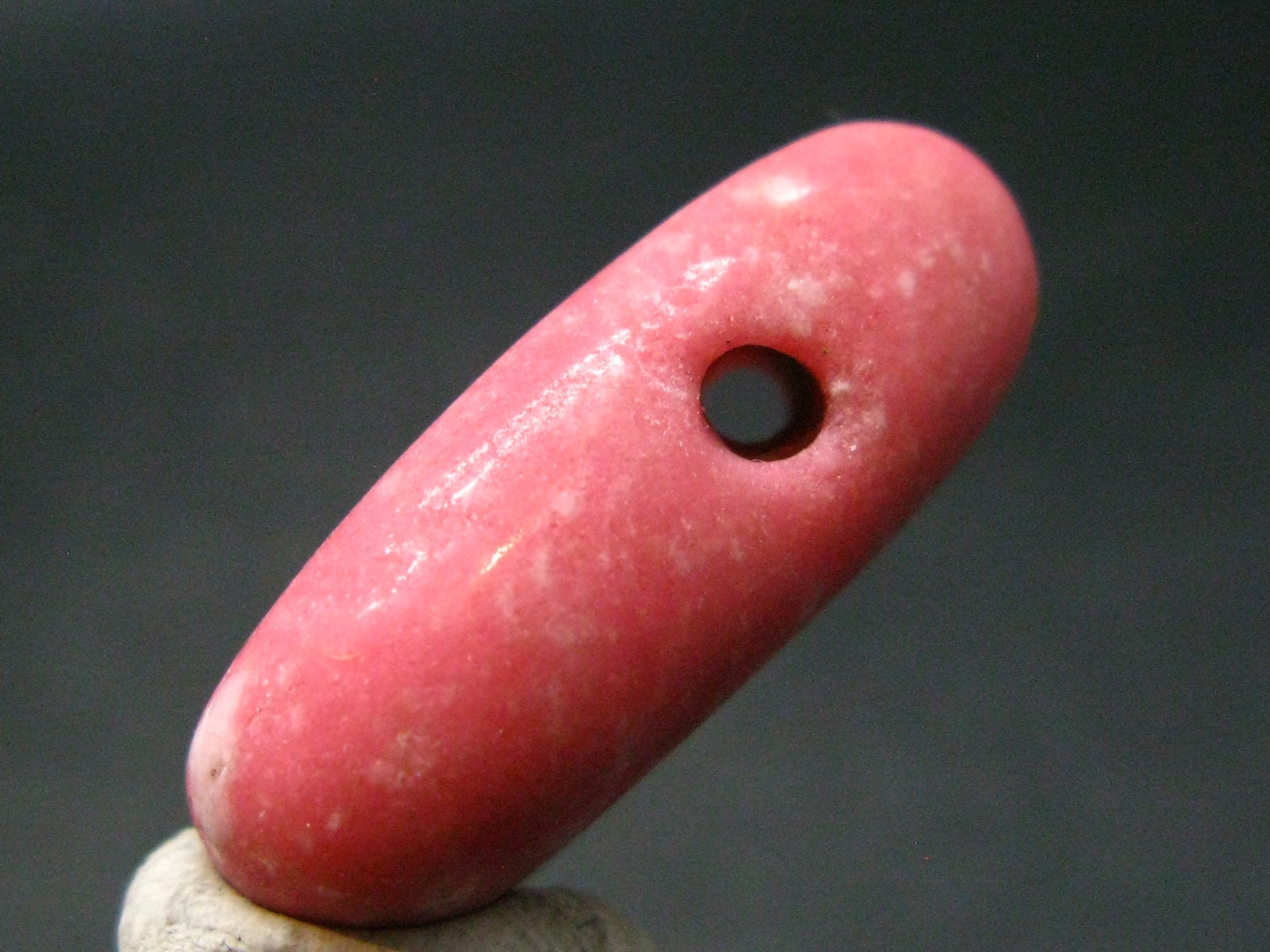 Rare Thulite Pendant From Norway - 1.1" - 10.6 Grams