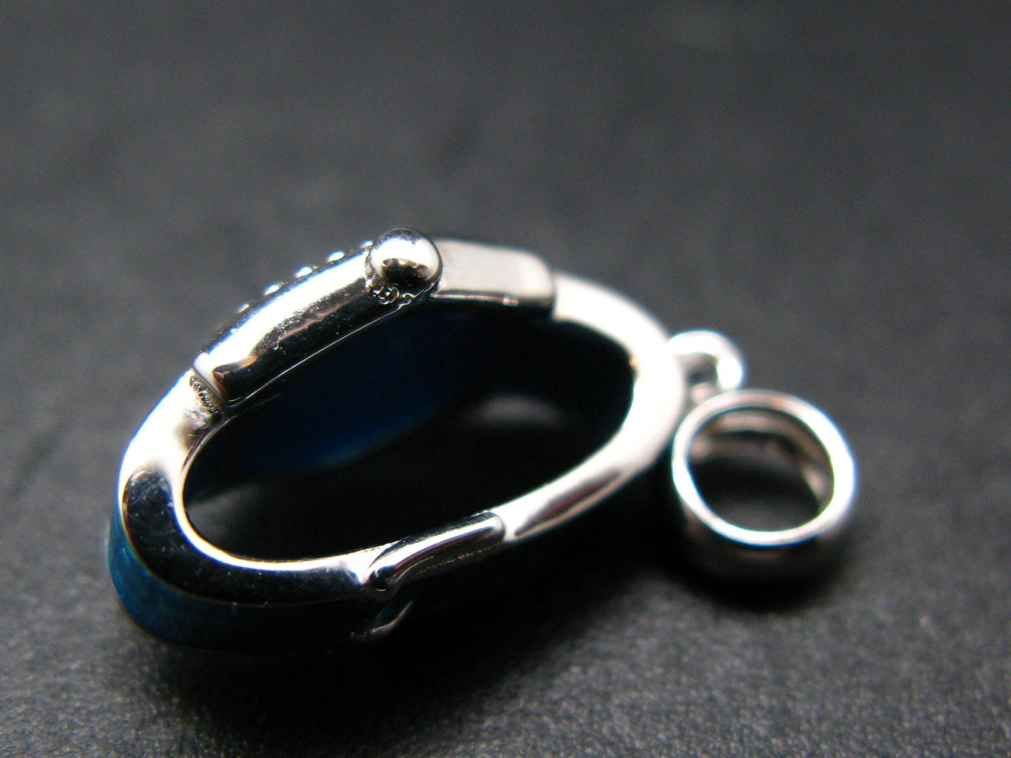 4.56 Billion Years Old Meteorite!!. Muonionalusta Meteorite Blue Enamel Silver Pendant from Sweden - 1.0 "