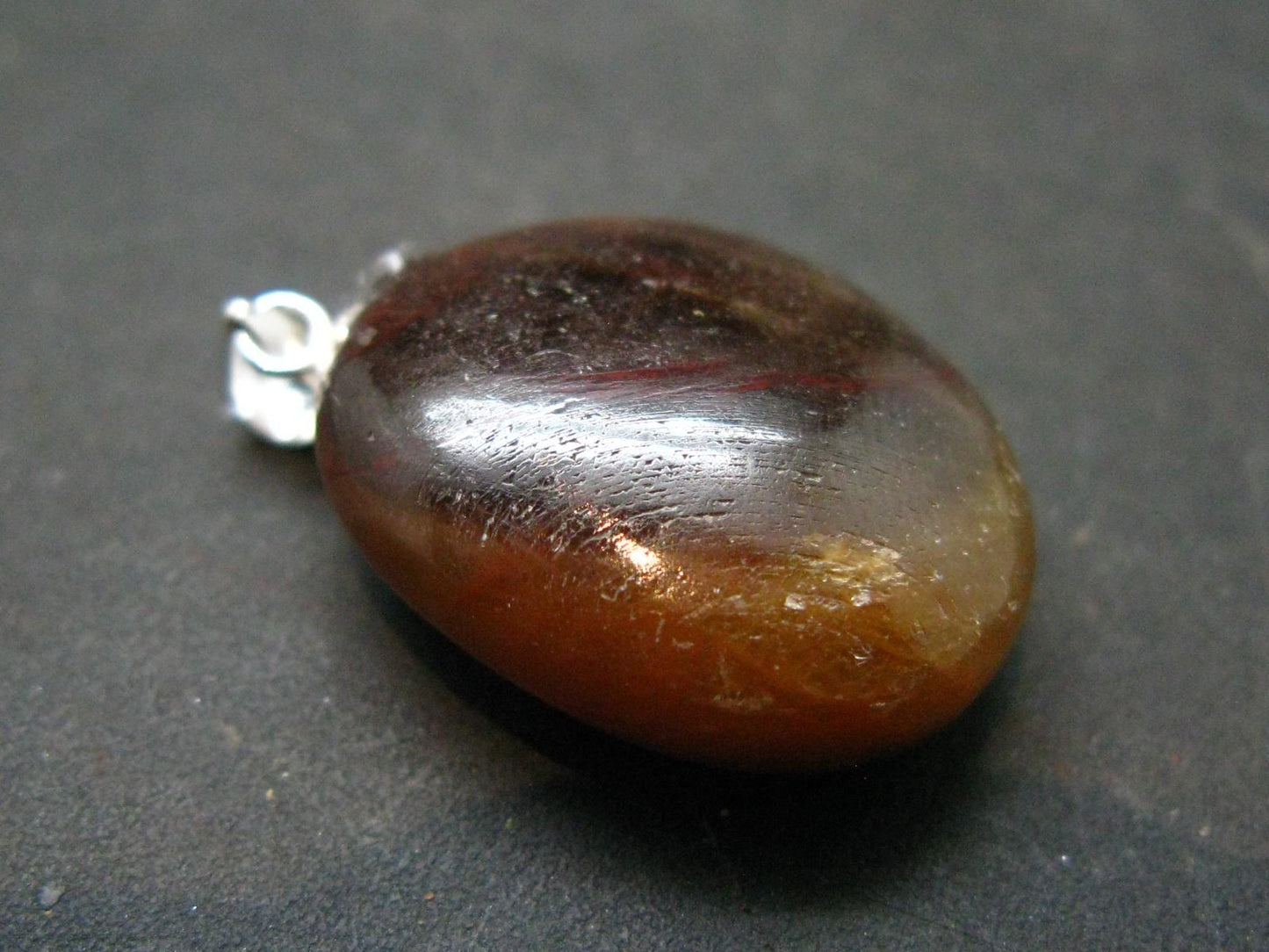 Yellow Sapphire Corundum Polished Crystal Silver Pendant From Sri Lanka - 1.4" - 40.0Carats