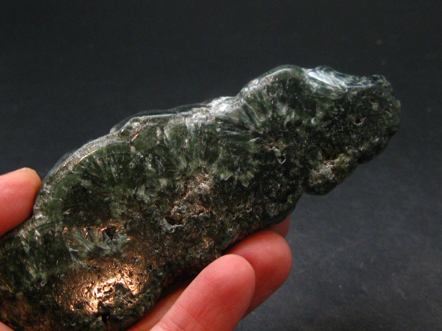 Nice Polished Seraphinite Clinochlore Stalactite Slab From Russia - 4.2" - 61.77 Grams