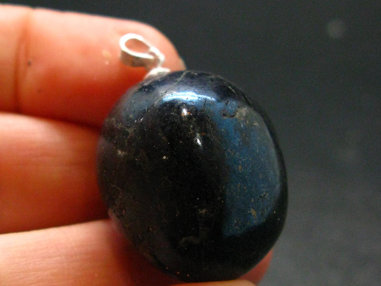 Covelite Covellite Crystal Silver Pendant From Peru - 1.3" - 22.95 Grams