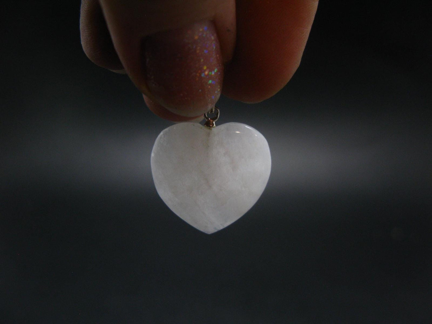 Very Rare SS Cryolite Heart Pendant From Greenland - 1.0" - 4.24 Grams